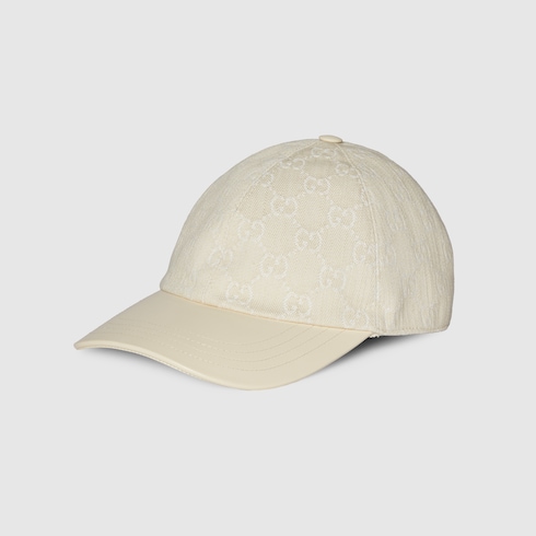 GG denim baseball hat in ivory GUCCI UK