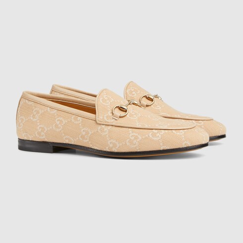 【楽ギフ_のし宛書】 Women's Jordaan GG denim loafer in yellow GG denim | GUCCI® 香港 その他