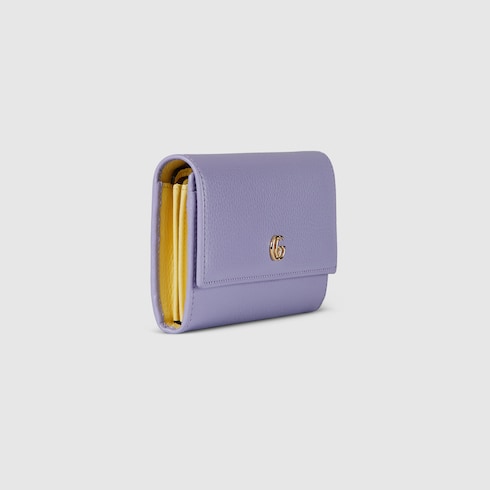 ダブルG コンチネンタルウォレットライラック レザー | GUCCI公式 ダブルG コンチネンタルウォレットライラック レザー | GUCCI公式