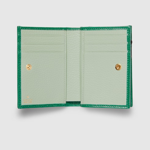 GUCCI グッチ　インターロッキング　二つ折り財布　ミニ財布　グリーン GUCCI インターロッキング 二つ折り財布 グリーン｜Yahoo!フリマ