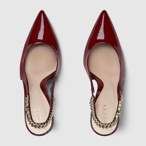 Gucci Signoria slingback pump in Red Leather GUCCI SI