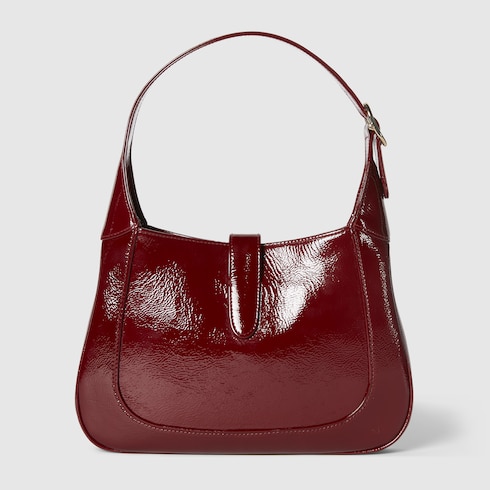 Borsa a spalla Gucci Jackie misura piccola in pelle verniciata Rosso Ancora GUCCI Italia