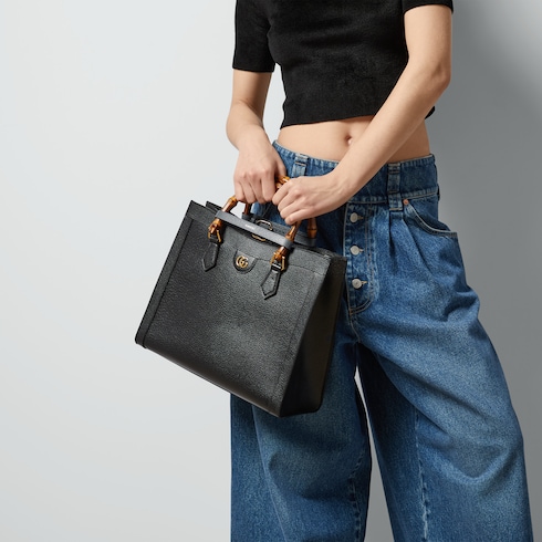 Borsa shopping Gucci Diana misura media in pelle nera GUCCI Italia