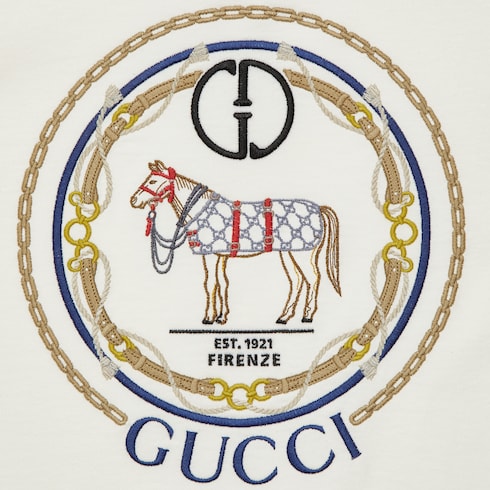 T-shirt in jersey di cotone con Incrocio GG