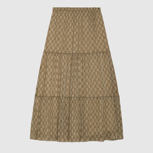 【花】★特殊ラベル★グッチ★スカート★サイズ42★GUCCI★レディース★ グッチ レディース ウェアスクエアG プリント シルク スカート