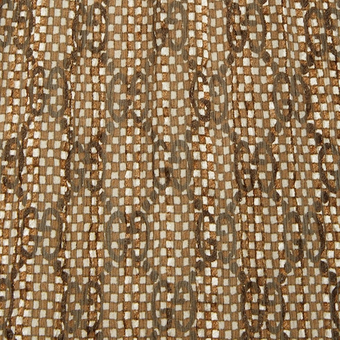 GG damier print silk skirt Detail 4