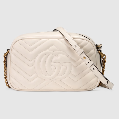 Bolsa para el hombro peque a GG Marmont inpiel blanca GUCCI MX