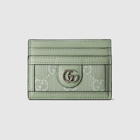 オフィディア〕カードケースペールグリーン デニム | GUCCI® JP