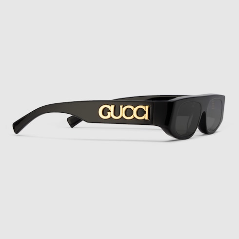 Lunettes de soleil a monture geometrique en acetate noir GUCCI LU