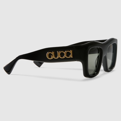 Square frame sunglasses in black | GUCCI® US