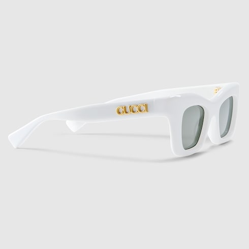 Gucci glasses white frame on sale