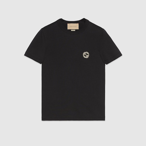 T-shirt in jersey di cotone con Incrocio GG