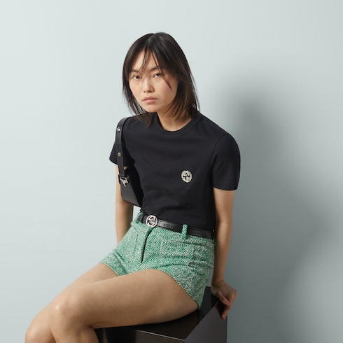 T-shirt in jersey di cotone con Incrocio GG