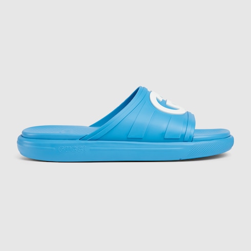 GUCCI 38 シグネチャーサンダル レザー ラバーサンダルGG