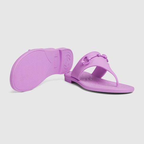 Infradito donna con Morsetto in gomma lilla GUCCI Italia