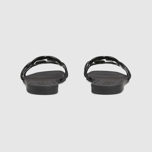 Sandalo slider donna con Incrocio GG