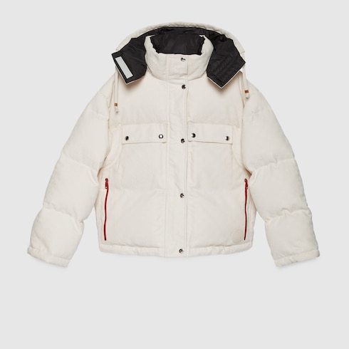 GG cotton canvas puffer jacket