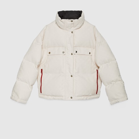 GG cotton canvas puffer jacket