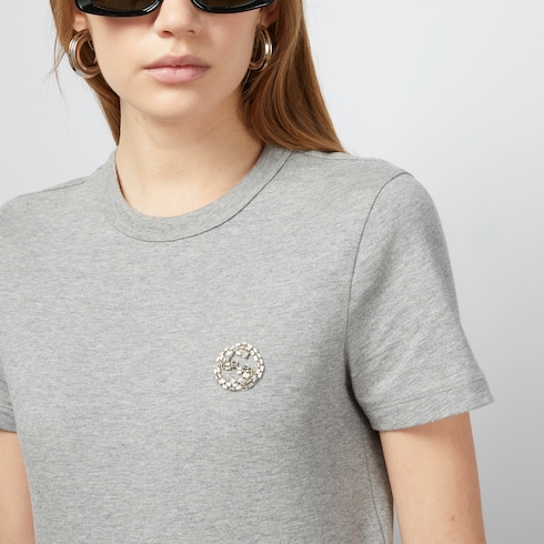 Cotton jersey T-shirt with embroidery Detail 3