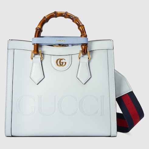 Gucci Diana small tote bag in pale blue leather GUCCI Canada