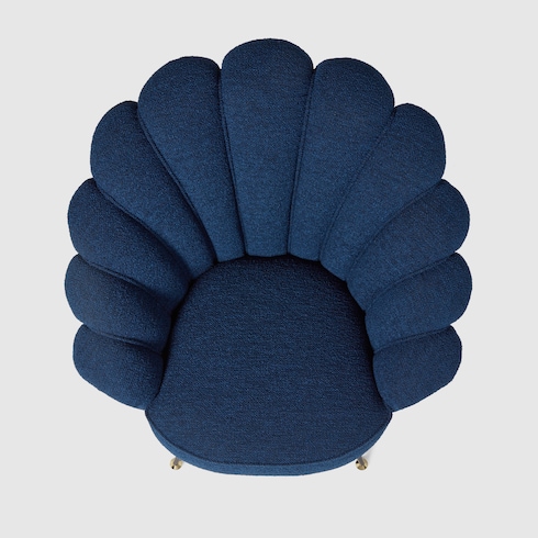 Fauteuil en tissu bouclé