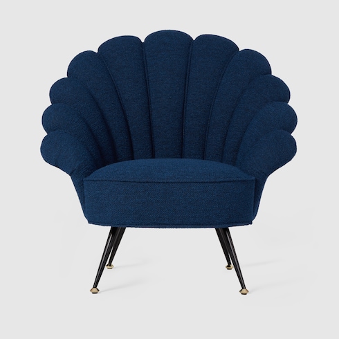 Fauteuil en tissu bouclé