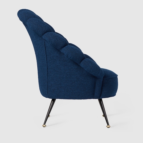Fauteuil en tissu bouclé