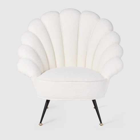 Bouclé armchair