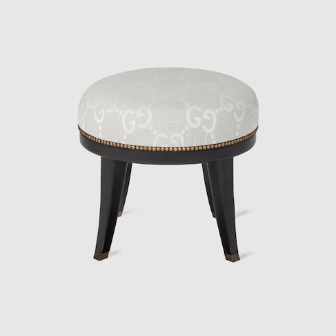 GG jacquard round stool