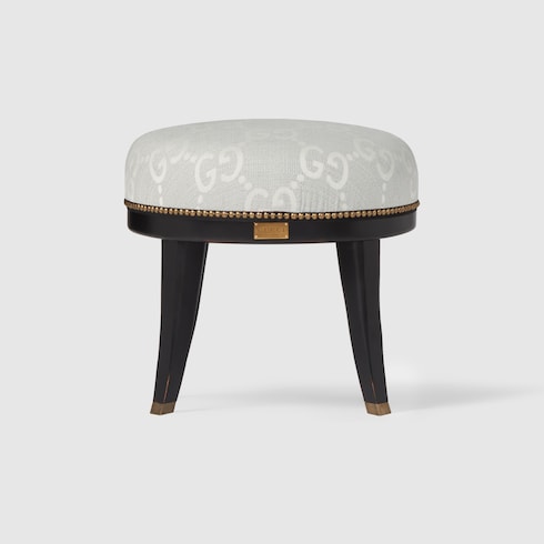 Taburete redondo de jacquard con GG