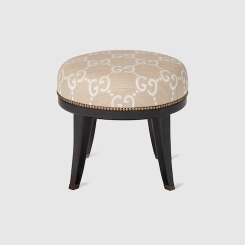 GG jacquard round stool