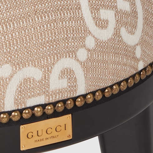 Sgabello rotondo con motivo GG jacquard