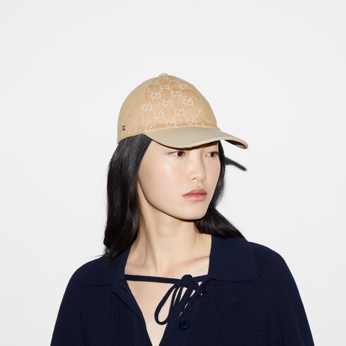 GG denim baseball hat in Neutral Undefined | GUCCI® SI