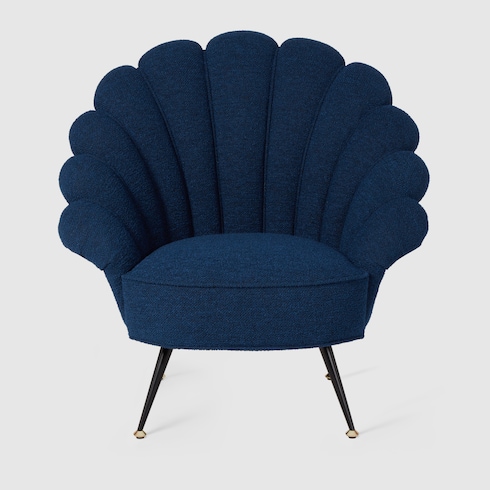 Fauteuil en tissu bouclé