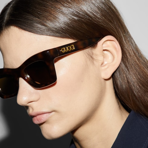 Cat eye sunglasses in Brown Beige Undefined | GUCCI® SI Cat eye sunglasses in Brown Beige Undefined | GUCCI® SI