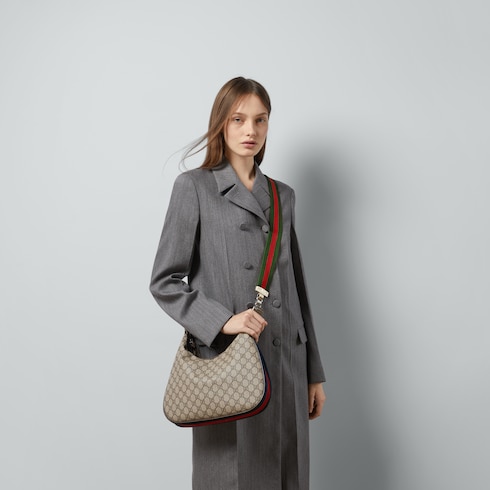 Sac paule Gucci Attache taille moyenne en toile Supreme beige