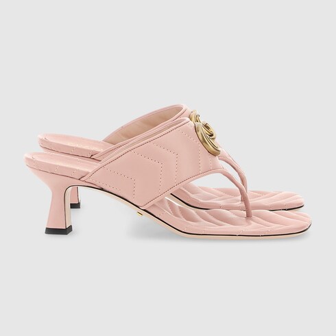 Women s Double G thong sandal in light pink leather GUCCI US