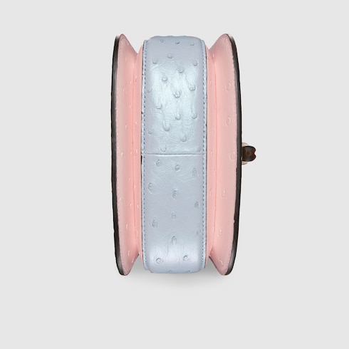 Мини-сумка Gucci Bamboo 1947 из кожи страуса