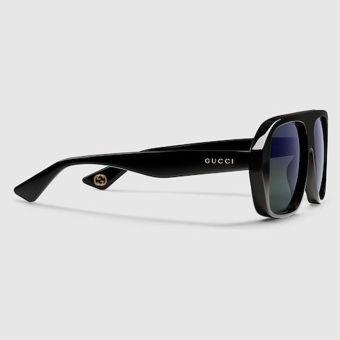 Navigator frame sunglasses in black GUCCI AE