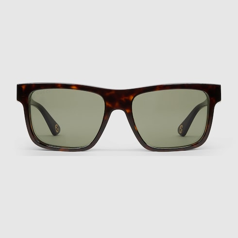 Square frame sunglasses in tortoiseshell GUCCI AE