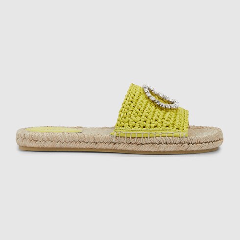 GG INTERLOCKING G ESPADRILLE LEMON FABRIC