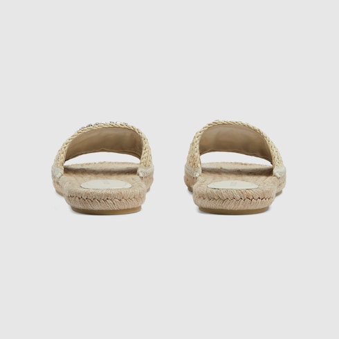 Espadrillas donna con Incrocio GG con cristalli