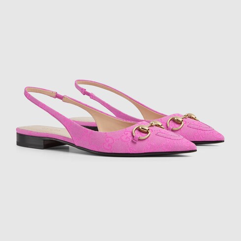 Pink gucci flats hotsell