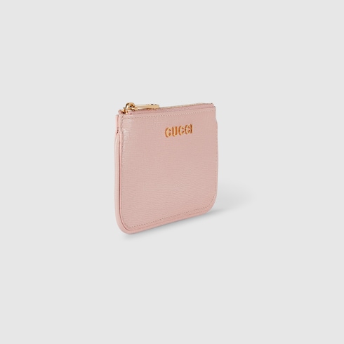 Zip key case with Gucci script Detail 3