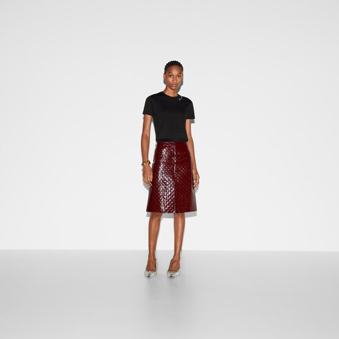 Camiseta de punto de algodón con cristales