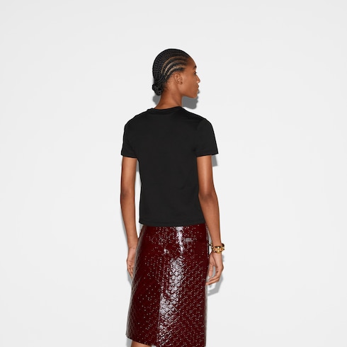 Camiseta de punto de algodón con cristales