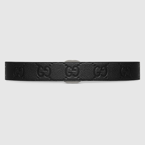 Ceinture large avec boucle à détail GG enlacés