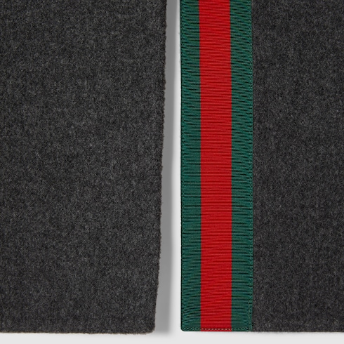 Wool blend coat in Grey Ready-to-wear | GUCCI® SI