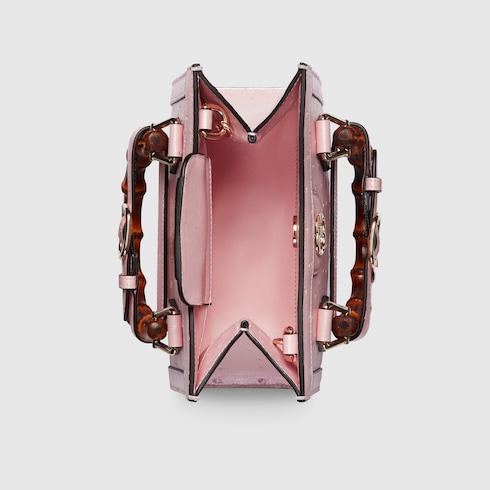 Mini borsa shopping Gucci Diana in struzzo