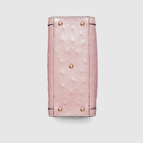 Mini borsa shopping Gucci Diana in struzzo
